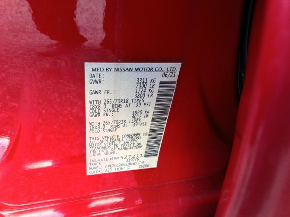 2021 Nissan TITAN SV