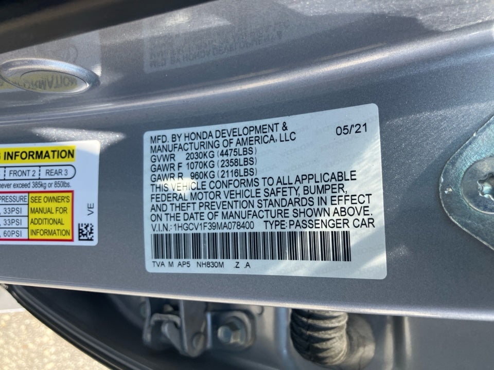 2021 Honda Accord Sport
