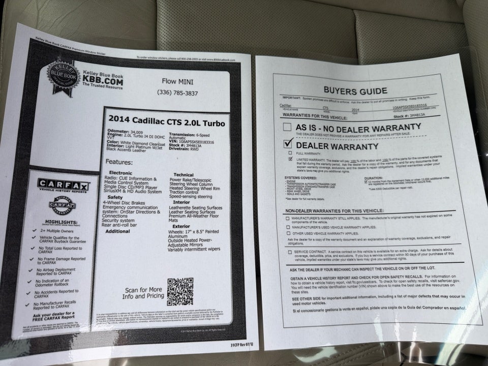 2014 Cadillac CTS RWD