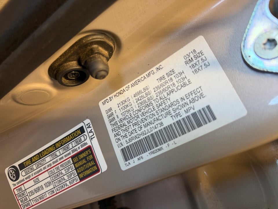 2018 Honda CR-V Touring