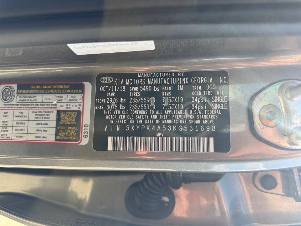 2019 Kia Sorento SX V6