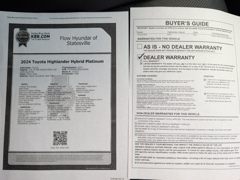 2024 Toyota Highlander Hybrid Hybrid Platinum
