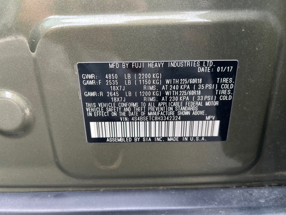 2017 Subaru Outback Touring