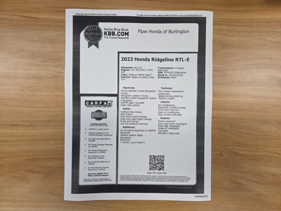 2023 Honda Ridgeline RTL-E