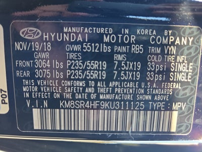2019 Hyundai Santa Fe XL Limited Ultimate