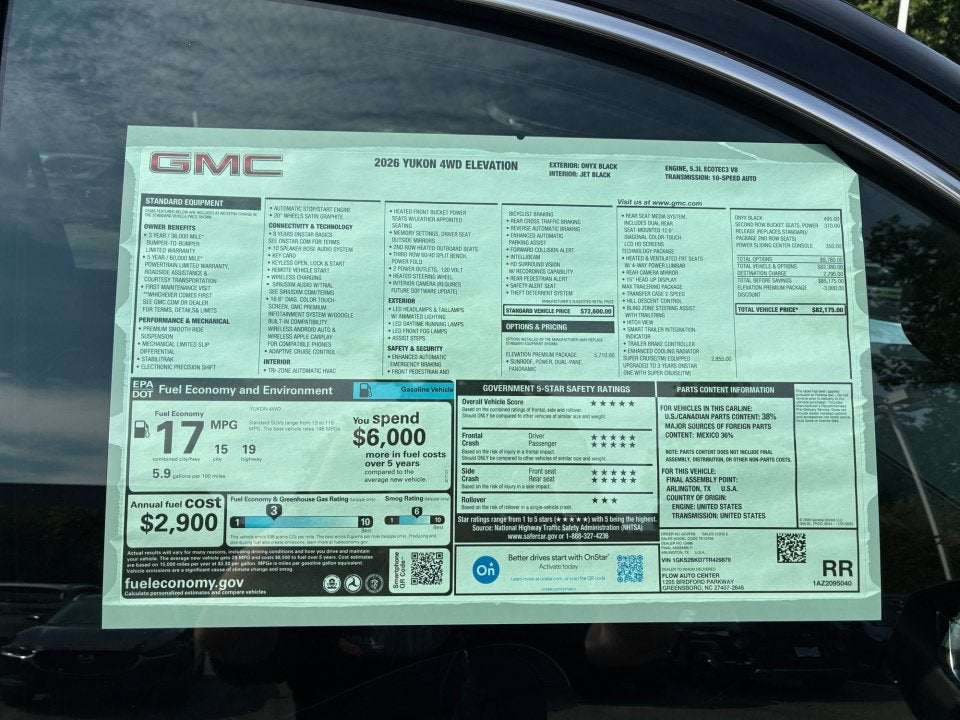 2026 GMC Yukon Elevation