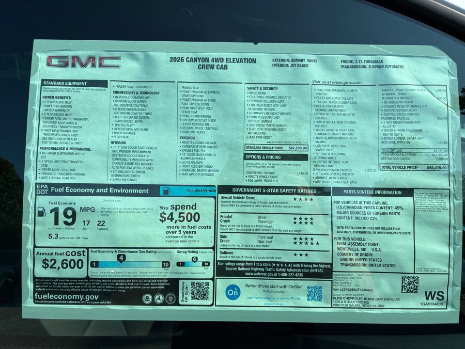 2026 GMC Canyon Elevation