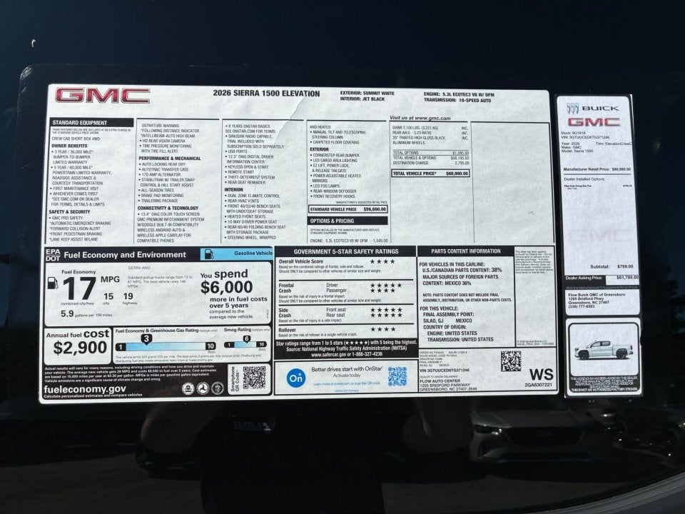 2026 GMC Sierra 1500 Elevation