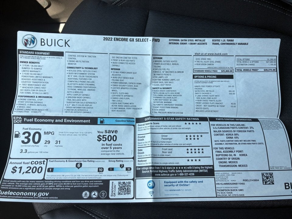 2022 Buick Encore GX Select