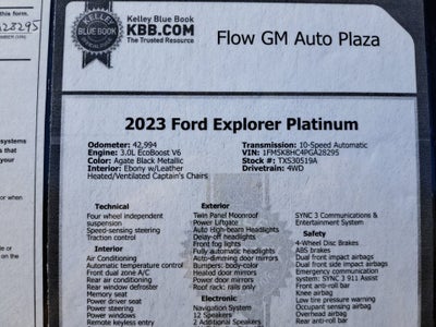 2023 Ford Explorer Platinum