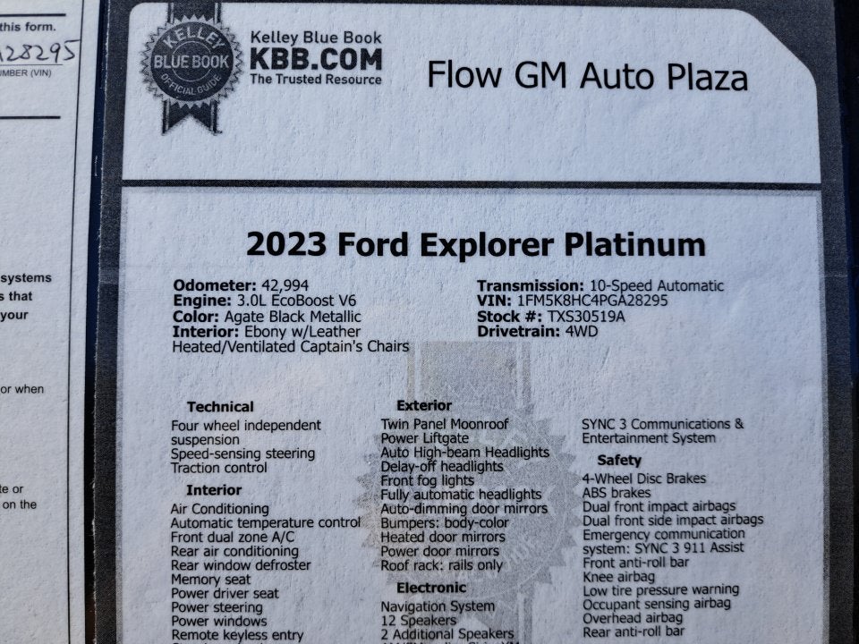 2023 Ford Explorer Platinum