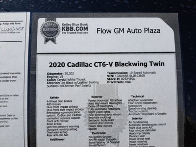 2020 Cadillac CT6-V AWD Blackwing
