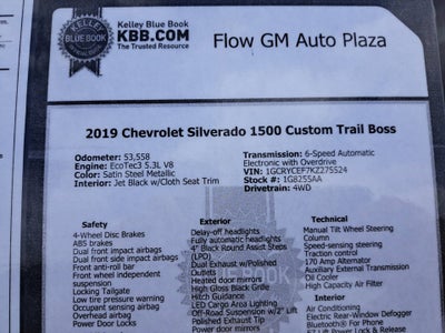2019 Chevrolet Silverado 1500 Custom Trail Boss