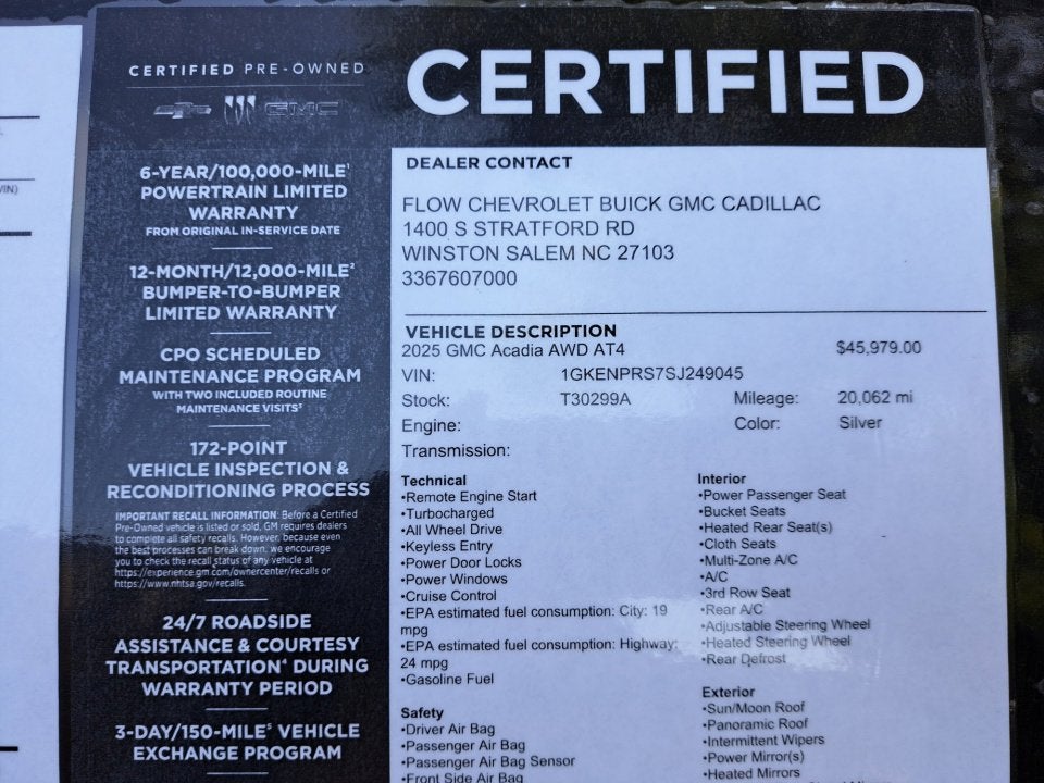2025 GMC Acadia AT4