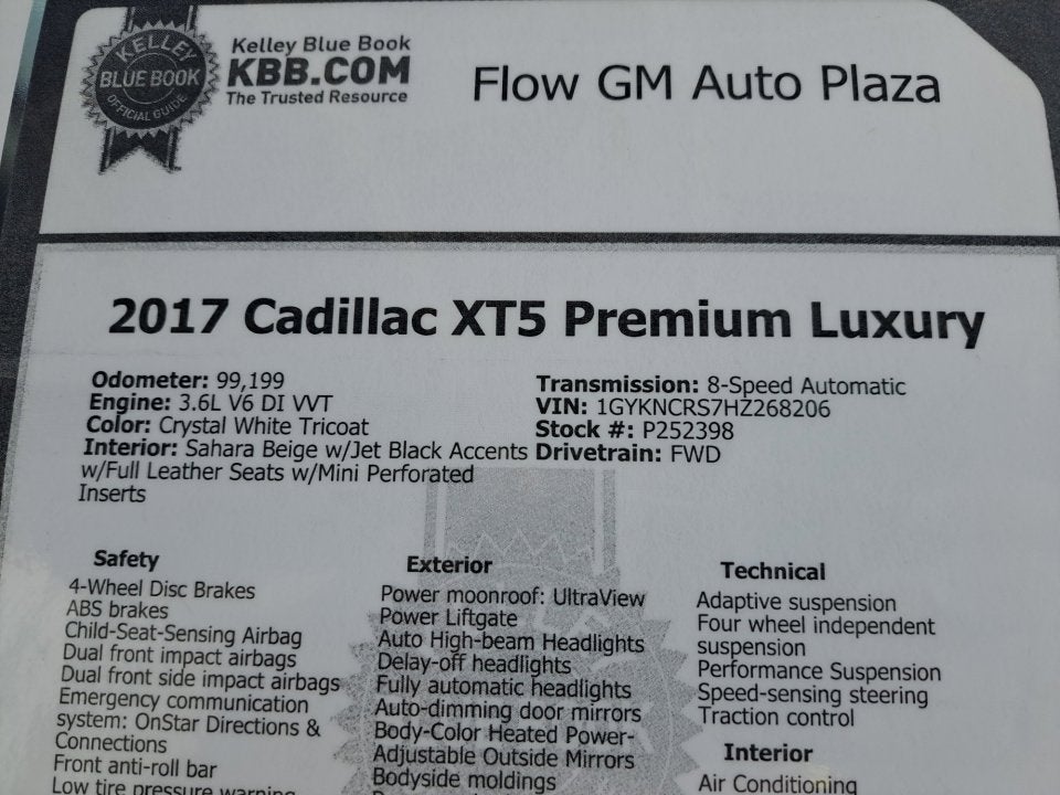 2017 Cadillac XT5 Premium Luxury FWD