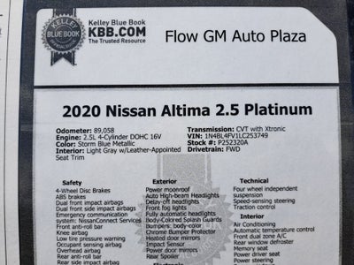 2020 Nissan Altima 2.5 Platinum