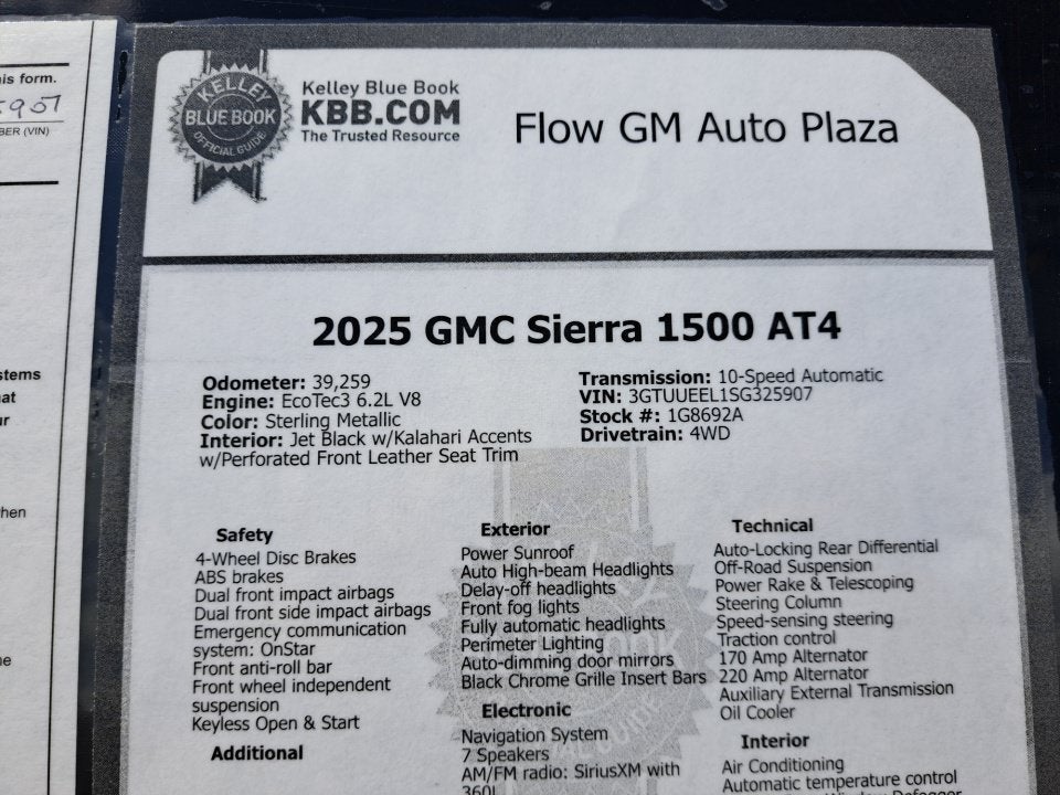2025 GMC Sierra 1500 AT4