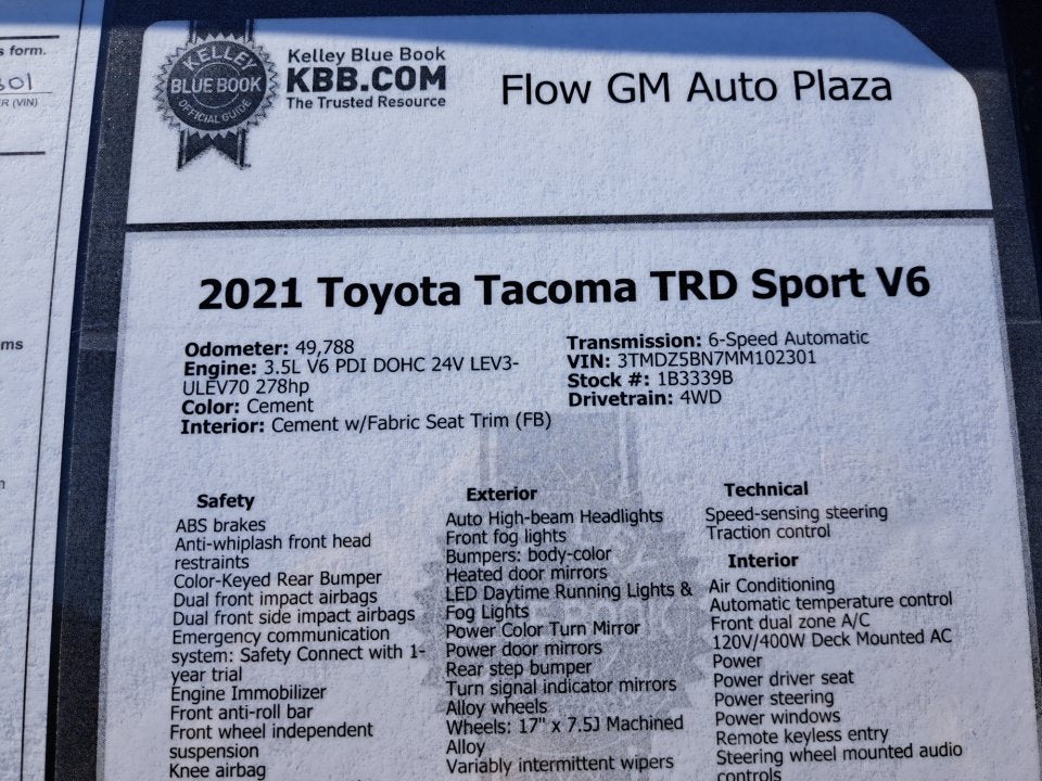 2021 Toyota Tacoma 4WD SR5