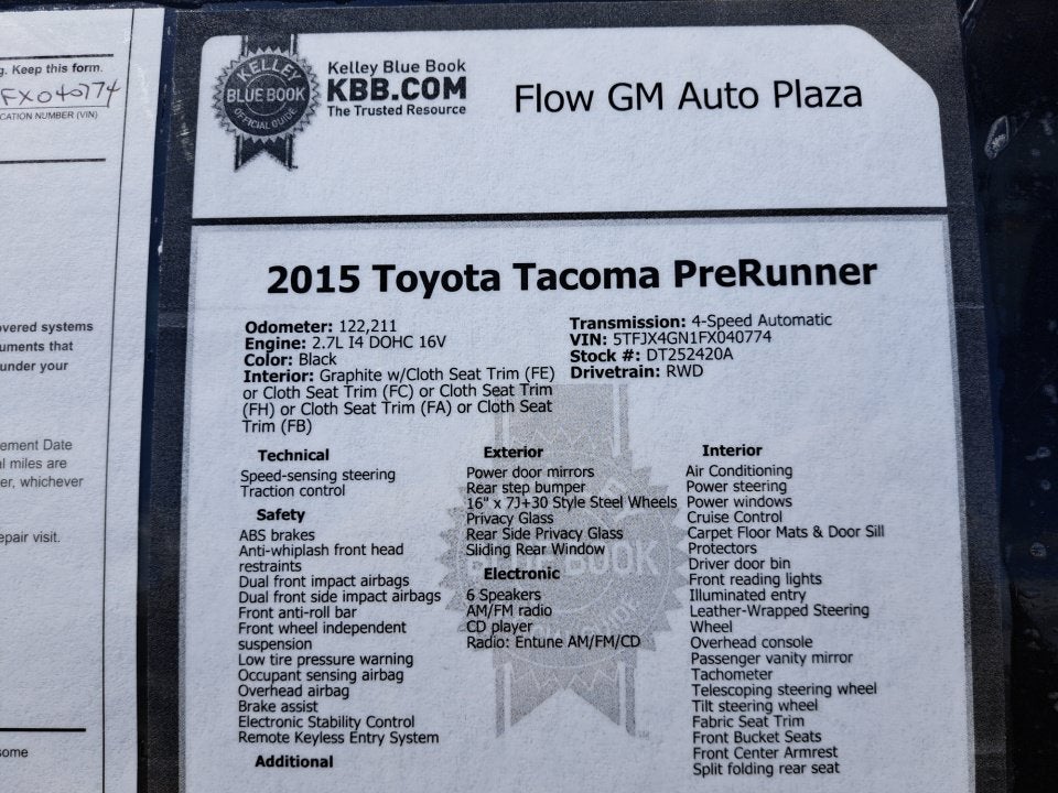 2015 Toyota Tacoma PreRunner