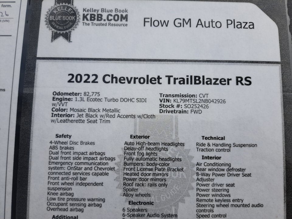 2022 Chevrolet Trailblazer RS