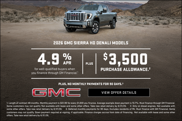 4.9% APR for well-qualified buyers when you finance through GM Financial.1

Plus, $3,500 PURCHASE...